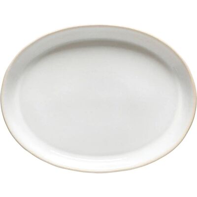 Plateau ovale Costa Nova Blanc 40x30,6x4,4 cm - Publicité Plateau ovale Costa Nova Blanc 40x30,6x4,4 cm - Publicité