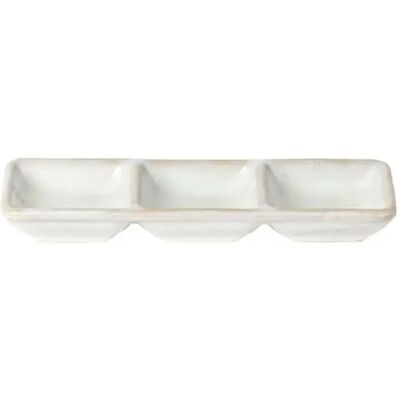 Plateau rectangulaire à 3 sections Costa Nova (x2) Blanc 17,5x6,7x2,1 cm - Publicité Plateau rectangulaire à 3 sections Costa Nova (x2) Blanc 17,5x6,7x2,1 cm - Publicité