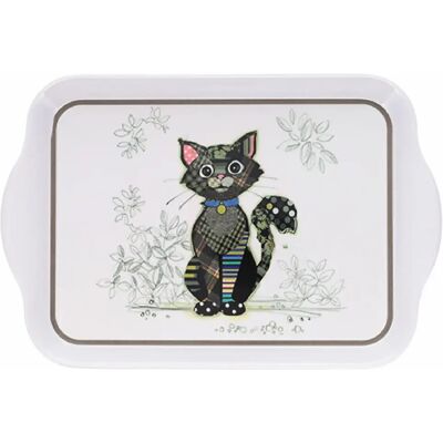 Plateau Chat Noir mélamine Kiub Kook PM Blanc 14x20,8x2,2 cm - Publicité Plateau Chat Noir mélamine Kiub Kook PM Blanc 14x20,8x2,2 cm - Publicité