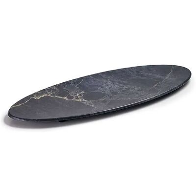 Plateau oval en mélamine Lacor Stone Noir 65x26x3 cm - Publicité Plateau oval en mélamine Lacor Stone Noir 65x26x3 cm - Publicité