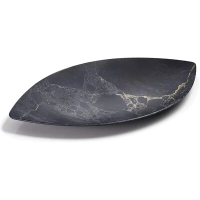 Plateau feuille en mélamine Lacor Stone Noir 53x33,5x4 cm - Publicité Plateau feuille en mélamine Lacor Stone Noir 53x33,5x4 cm - Publicité