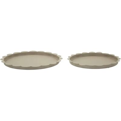 Plateau rond Mauro Ferretti Saturn (x2) Gris 33x2 cm / 27,5x2 cm - Publicité Plateau rond Mauro Ferretti Saturn (x2) Gris 33x2 cm / 27,5x2 cm - Publicité