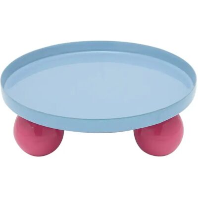 Plateau rond Present Time Double Funky Bleu 20x7x2x20 cm - Publicité Plateau rond Present Time Double Funky Bleu 20x7x2x20 cm - Publicité
