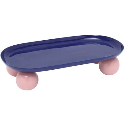 Plateau ovale Present Time Double Funky Bleu 16x6x2 cm - Publicité Plateau ovale Present Time Double Funky Bleu 16x6x2 cm - Publicité