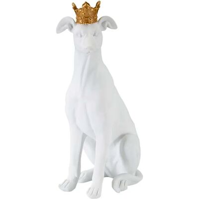 Mauro Ferretti SRL Chien avec Couronne Décorative en Poliresine - Objet Décoratif - Publicité Mauro Ferretti SRL Chien avec Couronne Décorative en Poliresine - Objet Décoratif - Publicité