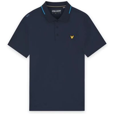 Polo Lyle & Scott Golf 1874 Tipped Tech Bleu M - Publicité Polo Lyle & Scott Golf 1874 Tipped Tech Bleu M - Publicité