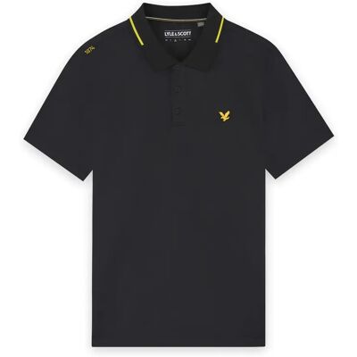 Polo Lyle & Scott Golf 1874 Tipped Tech Noir S - Publicité Polo Lyle & Scott Golf 1874 Tipped Tech Noir S - Publicité