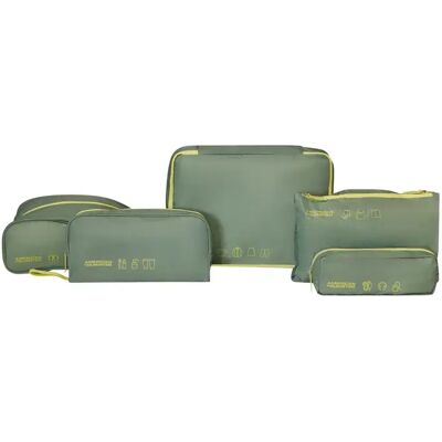Sac de rangement valise American Tourister (x5) Vert TU - Publicité Sac de rangement valise American Tourister (x5) Vert TU - Publicité