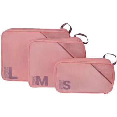 Sac de rangement valises en cube American Tourister (x3) Rose TU - Publicité Sac de rangement valises en cube American Tourister (x3) Rose TU - Publicité