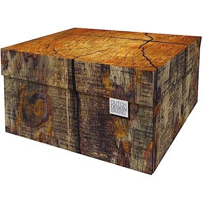 Boîte de rangement en carton Dutch Design Brand Tree Trunk (x2) Vert M - Publicité Boîte de rangement en carton Dutch Design Brand Tree Trunk (x2) Vert M - Publicité