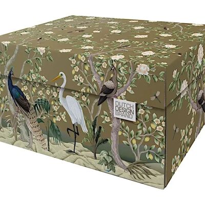 Boîte de rangement en carton Dutch Design Brand Golden Paradise Multicolore 52x50x5,5 cm - Publicité Boîte de rangement en carton Dutch Design Brand Golden Paradise Multicolore 52x50x5,5 cm - Publicité