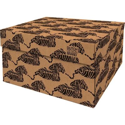 Boite de rangement en carton Dutch Design Brand Marron TU - Publicité Boite de rangement en carton Dutch Design Brand Marron TU - Publicité