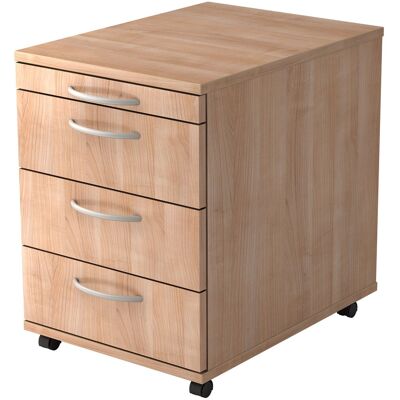 hjh OFFICE PRO BARI 1606 BO - Conteneur à roulettes Noyer 3 tiroirs - Publicité hjh OFFICE PRO BARI 1606 BO - Conteneur à roulettes Noyer 3 tiroirs - Publicité