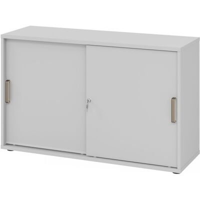 Armoire de rangement à portes coulissantes HAMMERBACHER V1752S/5/5/SG - 120x40x75 cm - Publicité Armoire de rangement à portes coulissantes HAMMERBACHER V1752S/5/5/SG - 120x40x75 cm - Publicité