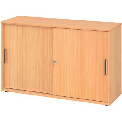 Armoire coulissante en hêtre HAMMERBACHER - 1 étagère bureau - Publicité Armoire coulissante en hêtre HAMMERBACHER - 1 étagère bureau - Publicité