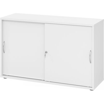 Armoire à portes coulissantes blanche HAMMERBACHER - Rangement efficace - Publicité Armoire à portes coulissantes blanche HAMMERBACHER - Rangement efficace - Publicité