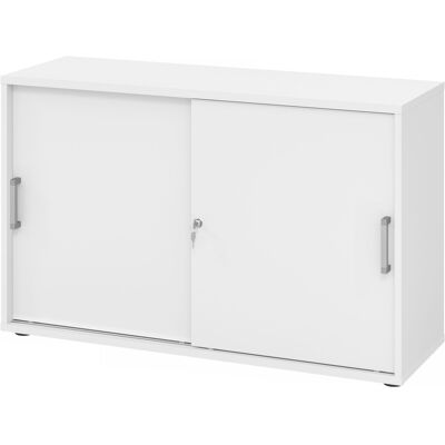 hjh OFFICE PRO BETA 1752S - Armoire à portes coulissantes blanches et 2 étagères - Armoire - Publicité hjh OFFICE PRO BETA 1752S - Armoire à portes coulissantes blanches et 2 étagères - Armoire - Publicité
