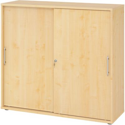 hjh OFFICE PRO BETA 1753S - Armoire à portes coulissantes en érable - Publicité hjh OFFICE PRO BETA 1753S - Armoire à portes coulissantes en érable - Publicité