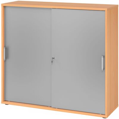 hjh OFFICE PRO BETA 1753S Armoire à portes coulissantes 3 HC - Hêtre/Argent poignée chrome métal - Publicité hjh OFFICE PRO BETA 1753S Armoire à portes coulissantes 3 HC - Hêtre/Argent poignée chrome métal - Publicité