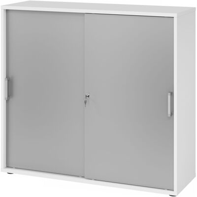 hjh OFFICE PRO BETA 1753S - Armoire de rangement - Blanc/Argent - Publicité hjh OFFICE PRO BETA 1753S - Armoire de rangement - Blanc/Argent - Publicité