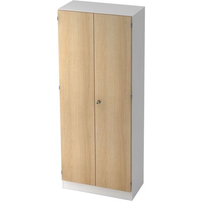 Armoire à dossiers en chêne blanc HAMMERBACHER - 4 étagères - 80cm - Publicité Armoire à dossiers en chêne blanc HAMMERBACHER - 4 étagères - 80cm - Publicité