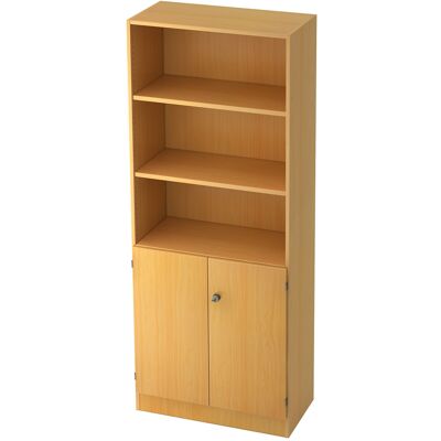 Armoire de rangement en hêtre HAMMERBACHER avec serrure - 80cm x 42cm x 200cm - Publicité Armoire de rangement en hêtre HAMMERBACHER avec serrure - 80cm x 42cm x 200cm - Publicité