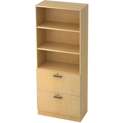 Armoire de rangement en érable HAMMERBACHER - 5 étagères - FSC Certifié - Publicité Armoire de rangement en érable HAMMERBACHER - 5 étagères - FSC Certifié - Publicité