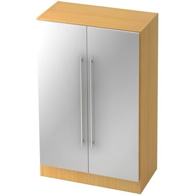 Armoire à dossiers Hammerbacher 7550 RE - Argent et Bois - Publicité Armoire à dossiers Hammerbacher 7550 RE - Argent et Bois - Publicité