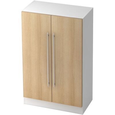 Armoire HAMMERBACHER Blanc/Buche - 2 Étagères - 80x42x127 cm - Publicité Armoire HAMMERBACHER Blanc/Buche - 2 Étagères - 80x42x127 cm - Publicité