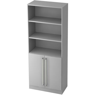 Armoire de rangement gris clair Hammerbacher - 5 étagères réglables - Certifié FSC - Publicité Armoire de rangement gris clair Hammerbacher - 5 étagères réglables - Certifié FSC - Publicité