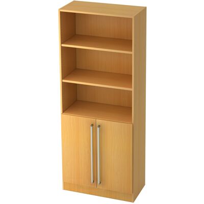 Armoire de rangement HAMMERBACHER avec étagères - Bois FSC, Étagères réglables, Poignées chromées - Publicité Armoire de rangement HAMMERBACHER avec étagères - Bois FSC, Étagères réglables, Poignées chromées - Publicité