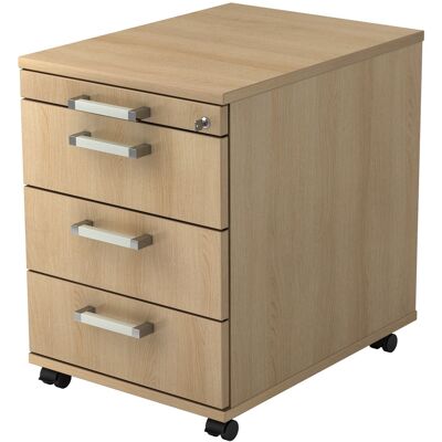 hjh OFFICE PRO SIGNA AC30 - Conteneur roulant en chêne avec 3 tiroirs - Mobilier de bureau - Publicité hjh OFFICE PRO SIGNA AC30 - Conteneur roulant en chêne avec 3 tiroirs - Mobilier de bureau - Publicité