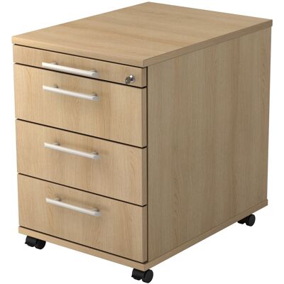 hjh OFFICE PRO SIGNA AC30 RE - Conteneur roulant chêne avec 3 tiroirs - Publicité hjh OFFICE PRO SIGNA AC30 RE - Conteneur roulant chêne avec 3 tiroirs - Publicité
