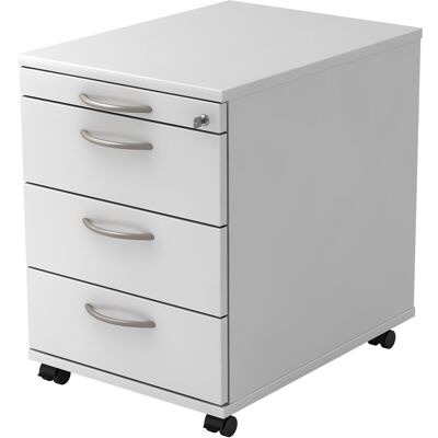 hjh OFFICE PRO SIGNA AC30 BM - Conteneur à roulettes en bois blanc avec 3 tiroirs - Publicité hjh OFFICE PRO SIGNA AC30 BM - Conteneur à roulettes en bois blanc avec 3 tiroirs - Publicité