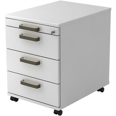 hjh OFFICE PRO SIGNA AC30 - Caisson de bureau blanc avec 3 poignées en plastique - Rollcontainer - Publicité hjh OFFICE PRO SIGNA AC30 - Caisson de bureau blanc avec 3 poignées en plastique - Rollcontainer - Publicité