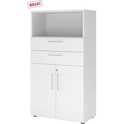 Armoire de stockage HAMMERBACHER - Réglable et verrouillable - Blanc - Publicité Armoire de stockage HAMMERBACHER - Réglable et verrouillable - Blanc - Publicité