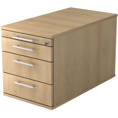 Hammerbacher FSC Conteneur roulant Chêne - 4 tiroirs - 42x80x51 cm - Publicité Hammerbacher FSC Conteneur roulant Chêne - 4 tiroirs - 42x80x51 cm - Publicité
