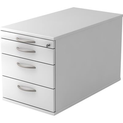 hjh OFFICE PRO SIGNA TC30 - Conteneur roulant blanc avec 3 tiroirs - Publicité hjh OFFICE PRO SIGNA TC30 - Conteneur roulant blanc avec 3 tiroirs - Publicité