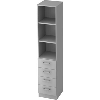 hjh OFFICE PRO SIGNA G 7600 CE - Gris Armoire avec 4 tiroirs - Mobilier de rangement - Publicité hjh OFFICE PRO SIGNA G 7600 CE - Gris Armoire avec 4 tiroirs - Mobilier de rangement - Publicité