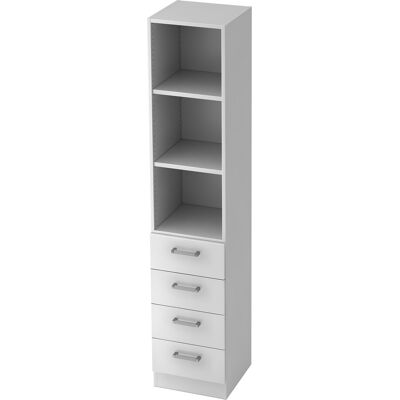hjh OFFICE PRO SIGNA G 7600 CE - Armoire murale blanche avec 4 tiroirs - Système de rangement - Publicité hjh OFFICE PRO SIGNA G 7600 CE - Armoire murale blanche avec 4 tiroirs - Système de rangement - Publicité