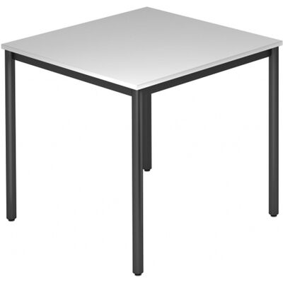 HAMMERBACHER Table de Conférence - Gris Clair, Carrée & Tubes Ronds - Publicité HAMMERBACHER Table de Conférence - Gris Clair, Carrée & Tubes Ronds - Publicité