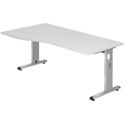 HAMMERBACHER OS 18 Bureau réglable en hauteur - Blanc/Argent - Publicité HAMMERBACHER OS 18 Bureau réglable en hauteur - Blanc/Argent - Publicité