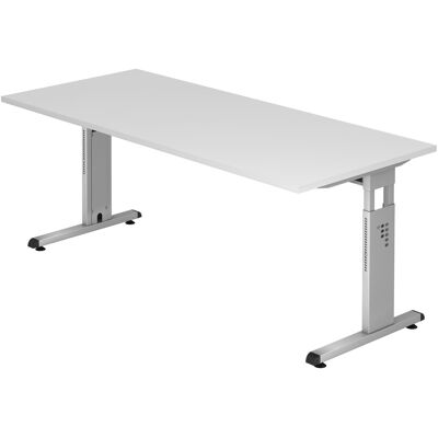 hjh OFFICE PRO MEGA 19 S Bureau - 180 x 80 réglable en hauteur Blanc/Argent - Publicité hjh OFFICE PRO MEGA 19 S Bureau - 180 x 80 réglable en hauteur Blanc/Argent - Publicité