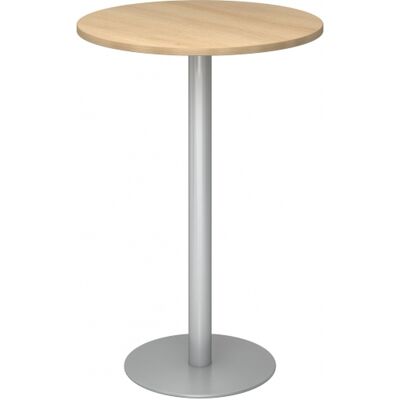 Table haute kaiserkraft - Ø 800 mm, 1116 mm de hauteur, décor chêne, cadre argenté - Publicité Table haute kaiserkraft - Ø 800 mm, 1116 mm de hauteur, décor chêne, cadre argenté - Publicité