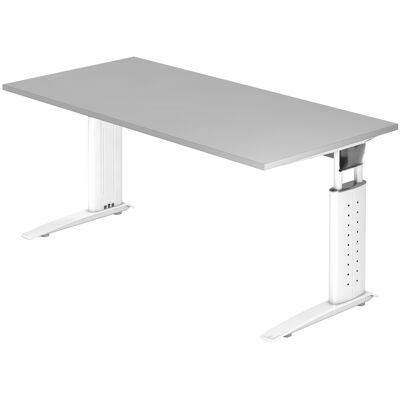 hjh OFFICE PRO UNDA 16 W Bureau réglable en hauteur - Cadre en acier en forme de C - Publicité hjh OFFICE PRO UNDA 16 W Bureau réglable en hauteur - Cadre en acier en forme de C - Publicité