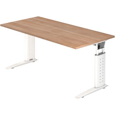 hjh OFFICE PRO UNDA 16 W Bureau réglable en hauteur - Noyer/Blanc - Publicité hjh OFFICE PRO UNDA 16 W Bureau réglable en hauteur - Noyer/Blanc - Publicité