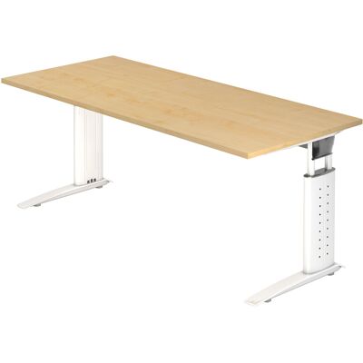 hjh OFFICE PRO UNDA 19 W - Bureau réglable en hauteur - Structure en C, surface 25mm - Publicité hjh OFFICE PRO UNDA 19 W - Bureau réglable en hauteur - Structure en C, surface 25mm - Publicité