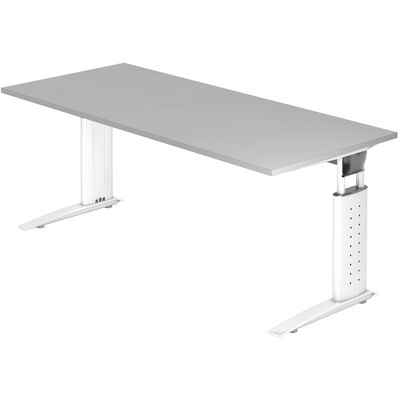 hjh OFFICE PRO UNDA 19 W Bureau réglable en hauteur - Gris/Blanc - Publicité hjh OFFICE PRO UNDA 19 W Bureau réglable en hauteur - Gris/Blanc - Publicité