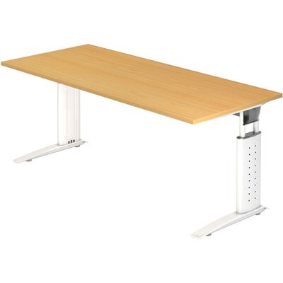 hjh OFFICE PRO UNDA 19 W Bureau réglable - Hêtre/Blanc - Publicité hjh OFFICE PRO UNDA 19 W Bureau réglable - Hêtre/Blanc - Publicité