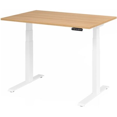 Bureau électrique réglable en hauteur Hammerbacher - Blanc, 120x80 cm - Publicité Bureau électrique réglable en hauteur Hammerbacher - Blanc, 120x80 cm - Publicité